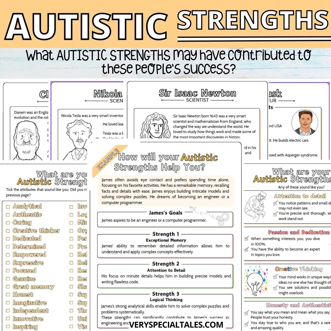 Examples of autistic strengths worksheets