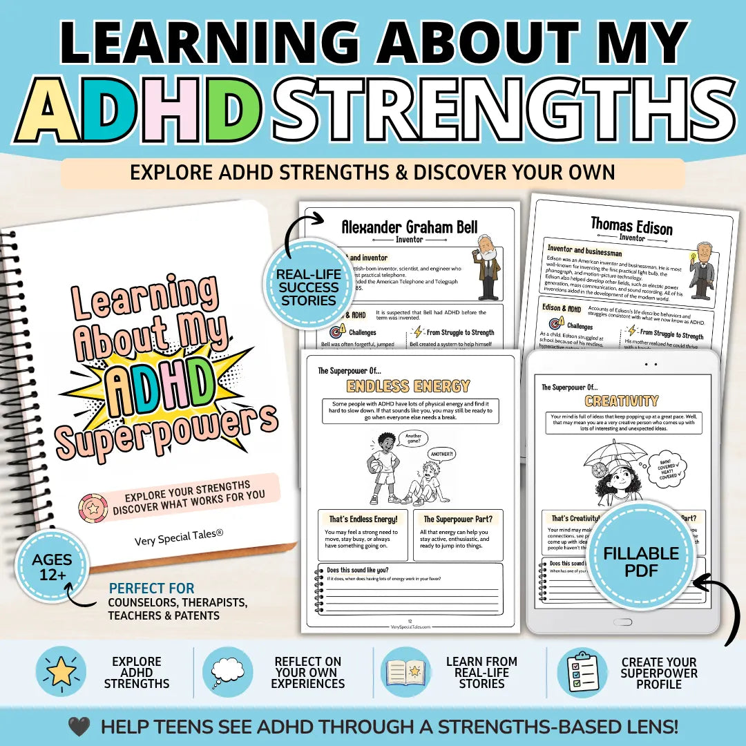 ADHD Superpowers Worksheets: ADHD strengths workbook for teens ages 12+