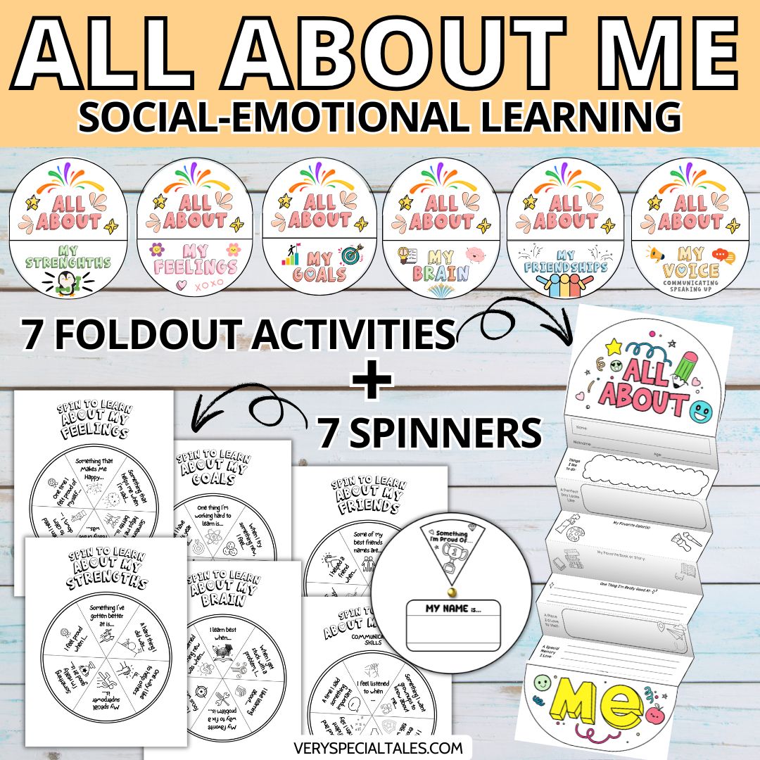All About Me (SEL Activity): Feelings, Friends, Strengths, Goals, Communication &amp; More!