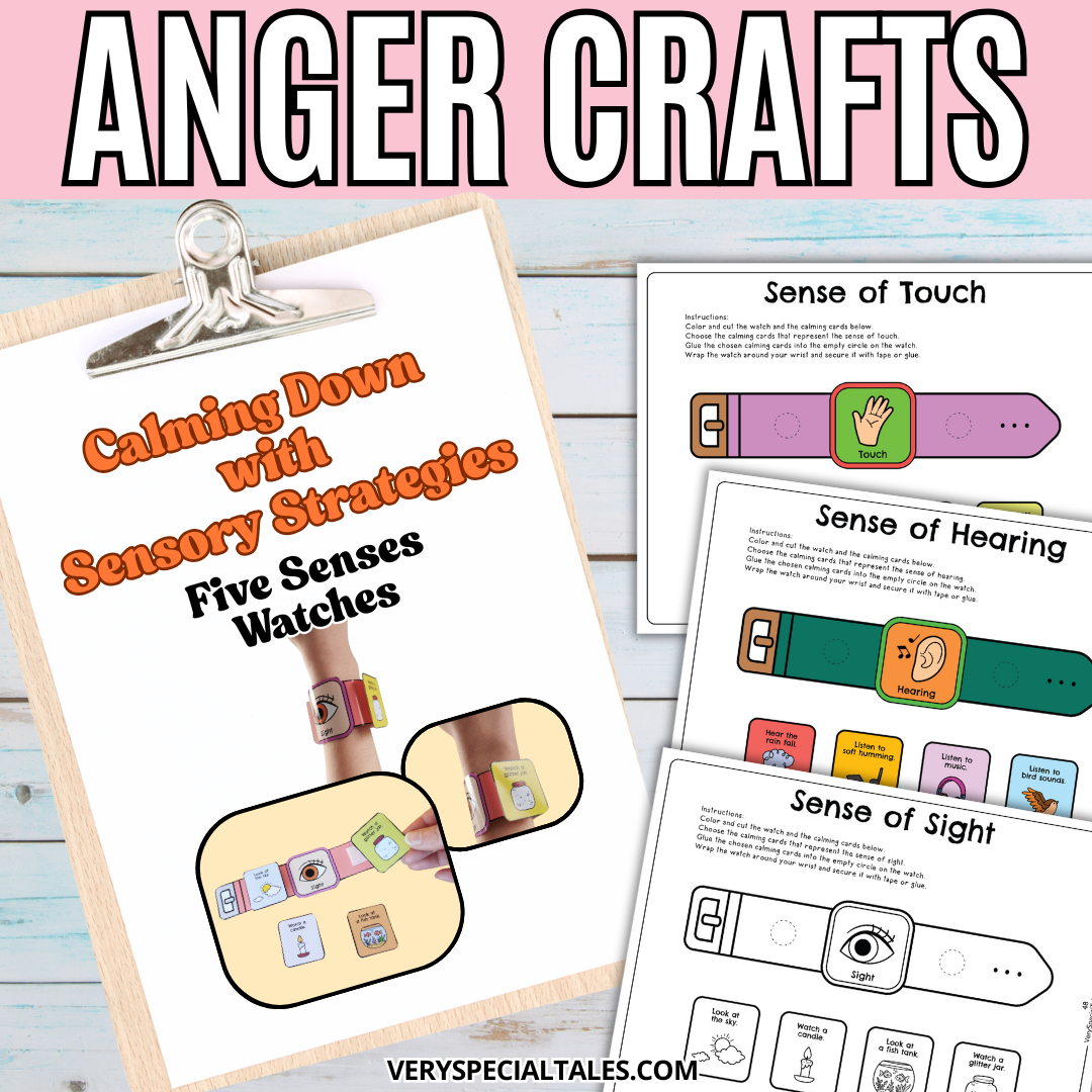 Educational materials for anger management with sensory strategies_Sensory Watches Paper Craft