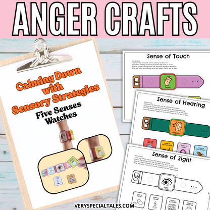 Educational materials for anger management with sensory strategies_Sensory Watches Paper Craft