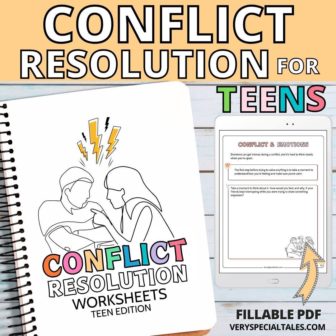 Conflict-resolution workbook for teens. Fillable PDF. Printable