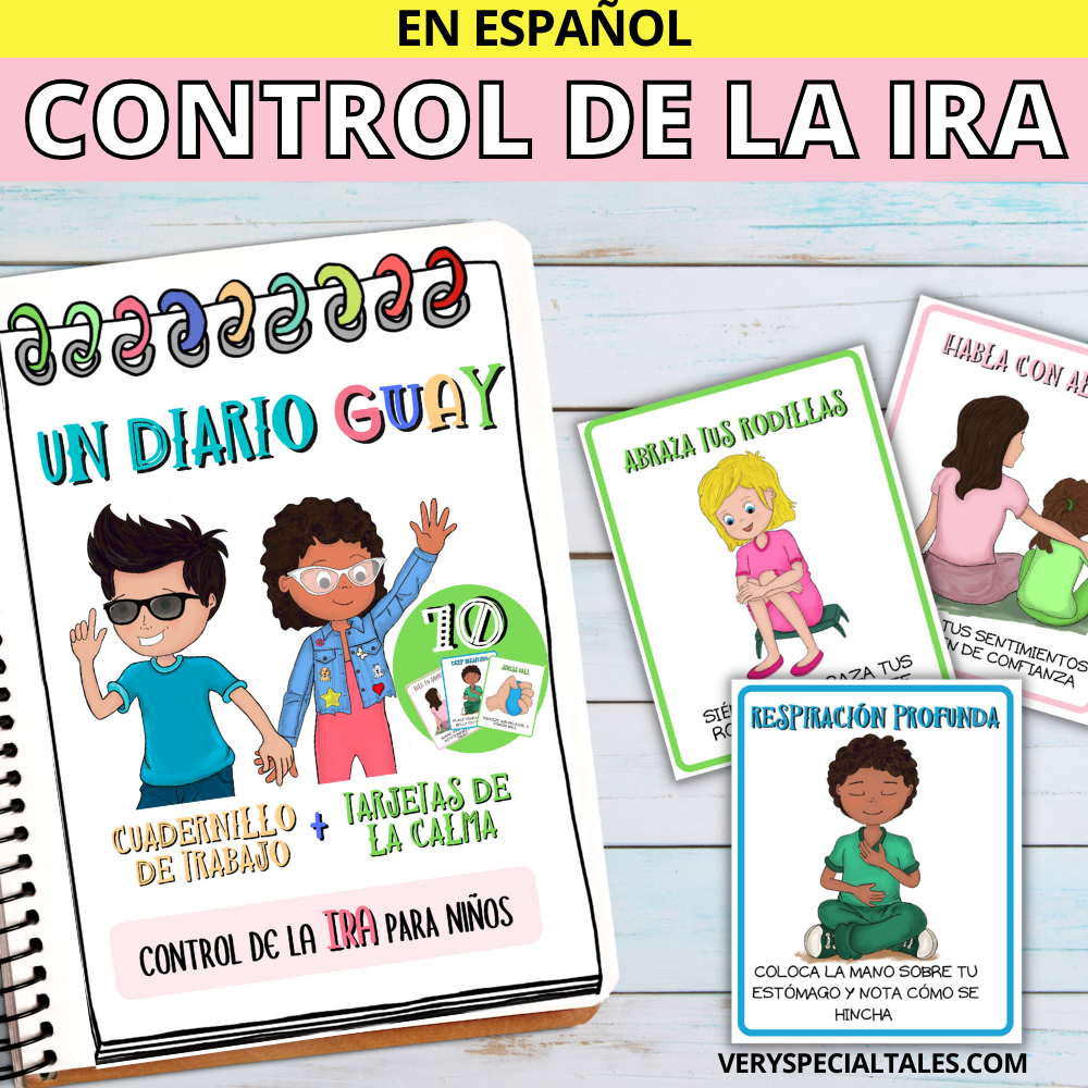 Control de la Ira en Niños: Un Diario Guay – cuaderno de actividades y tarjetas de la calma