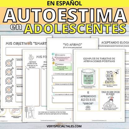 Ejemplos de hojas de trabajo del cuaderno de autoestima para adolescentes