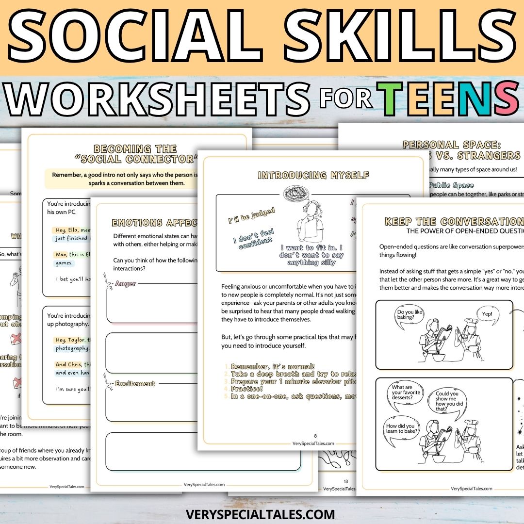 Social Skills Worksheets for TEENS – Very Special Tales