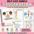 Printable workbook for kids on handling frustration showing colorful pages