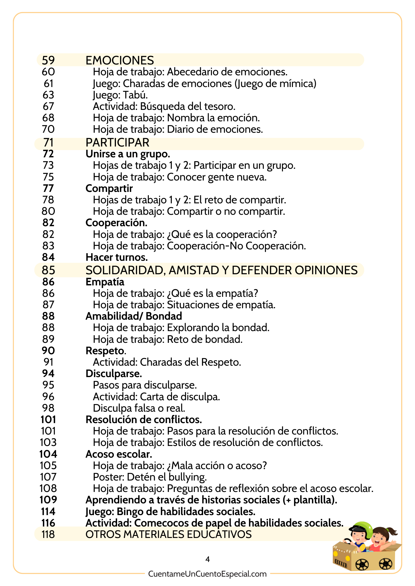 Cuaderno de Habilidades Sociales para Niños