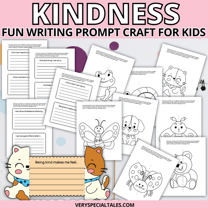 Kindness Writing Prompt Craft for Kids (Printable PDF)
