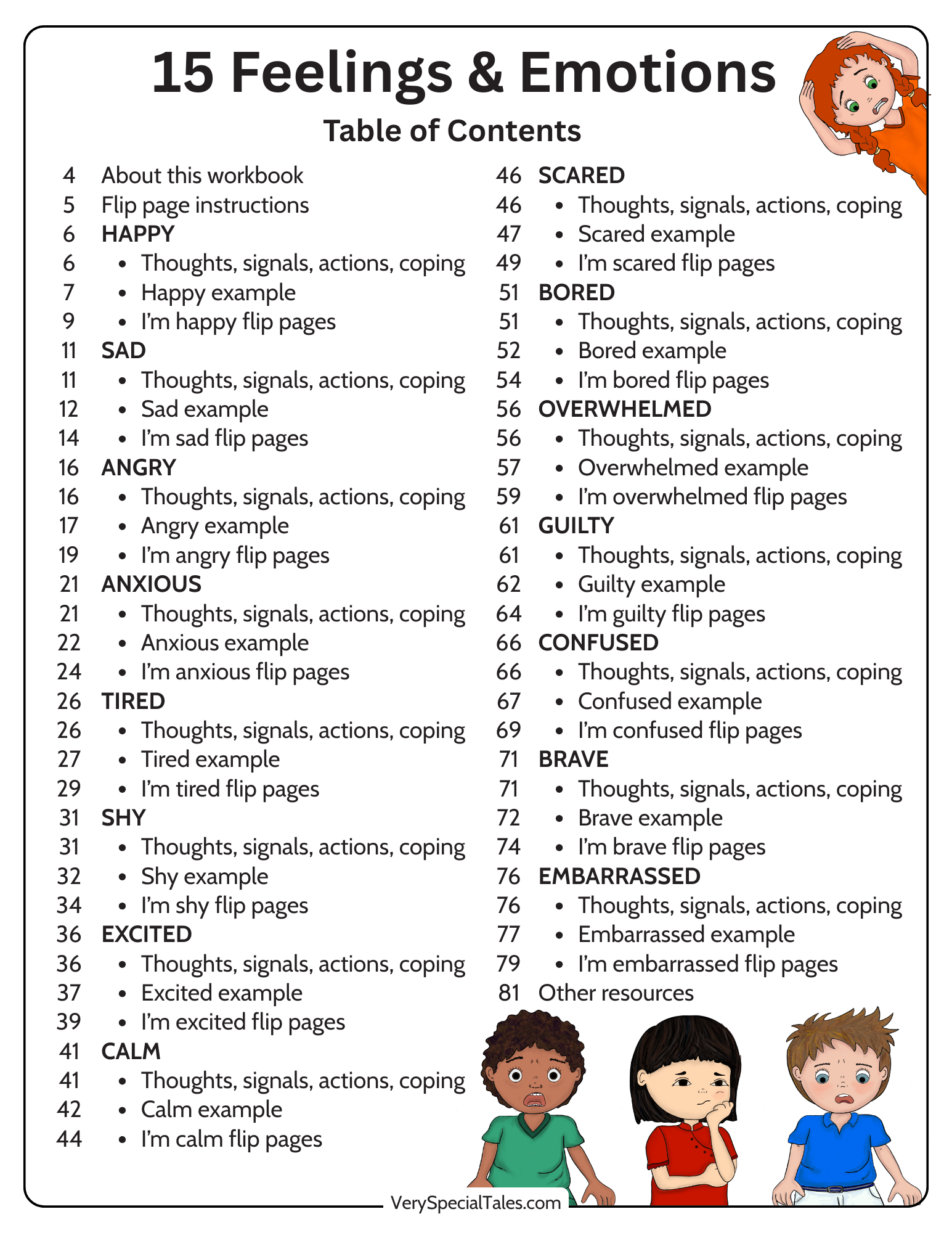 Table of Contents_Emotions Workbook