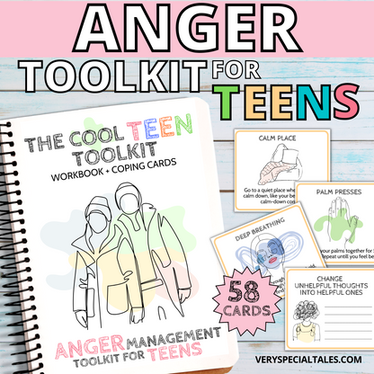 TEEN Workbooks Bundle (PDF Format) - Anger, Social Skills, Self-Esteem &amp; More