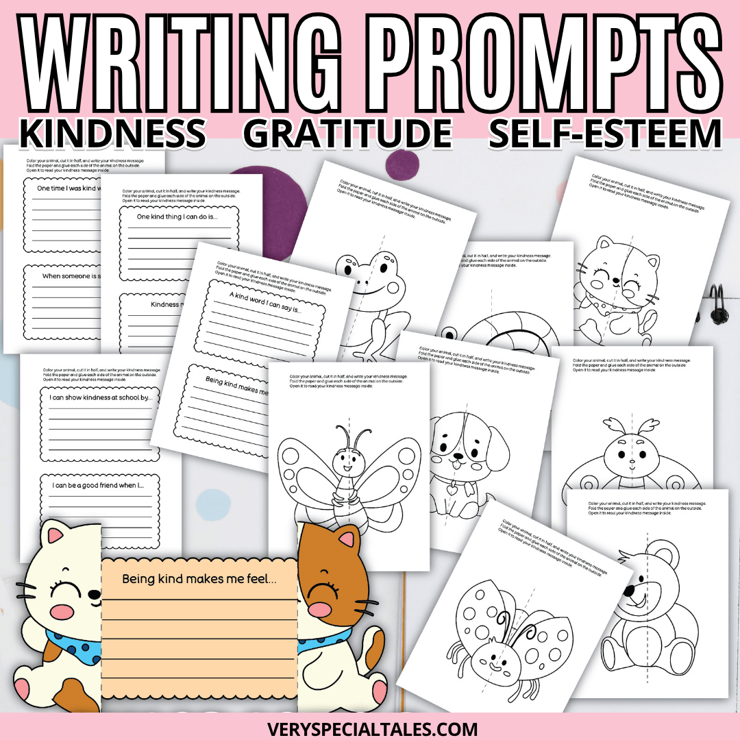 Writing Prompt Craft for Kids (Printable PDF): Kindness, Gratitude &amp; Self-Esteem