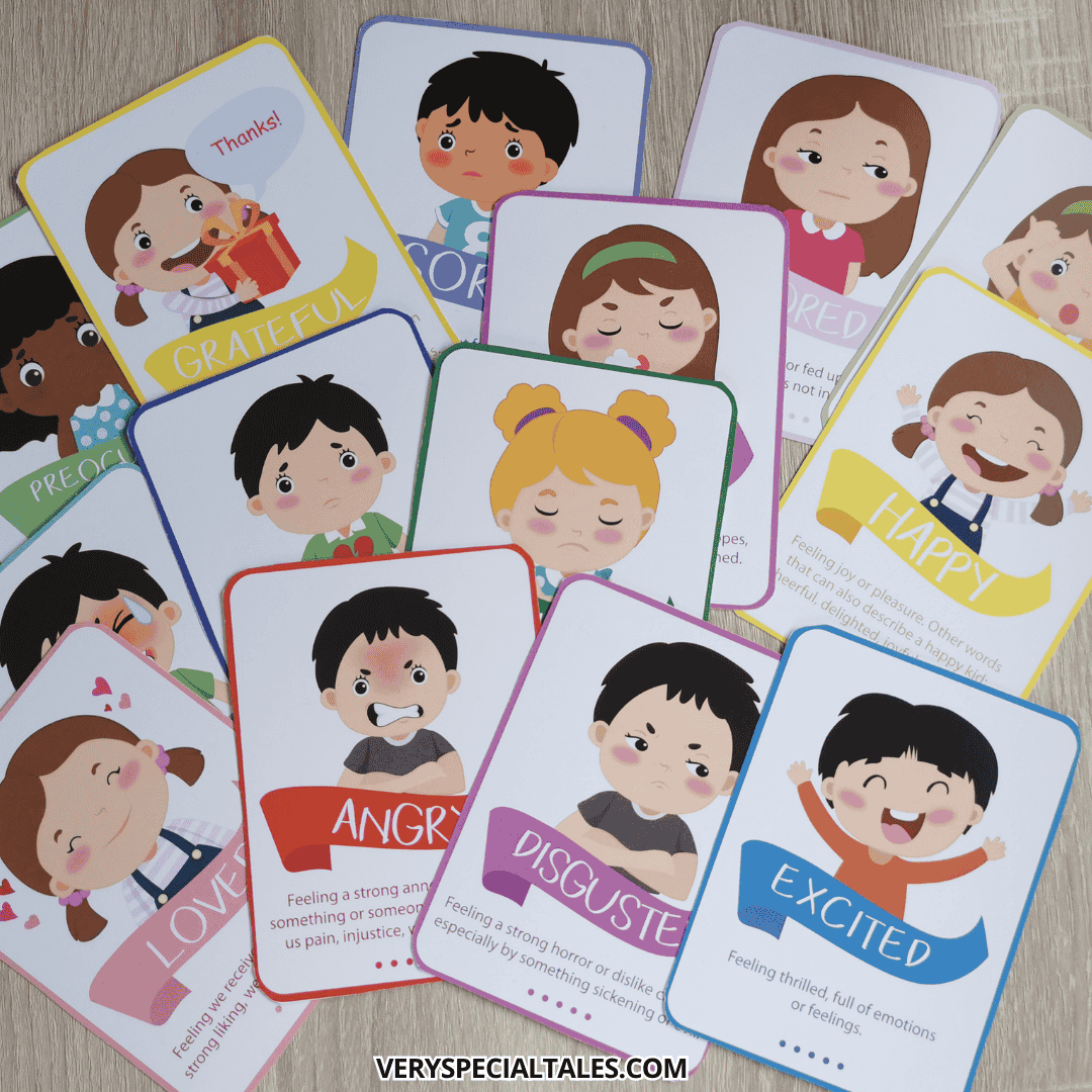 Feelings flashcards for kids
