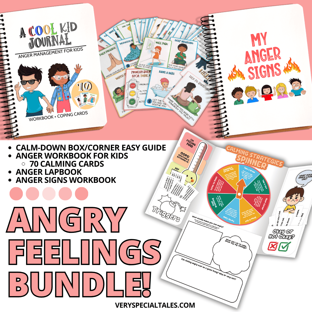 Angry Feelings Bundle presenting anger management resources for kids