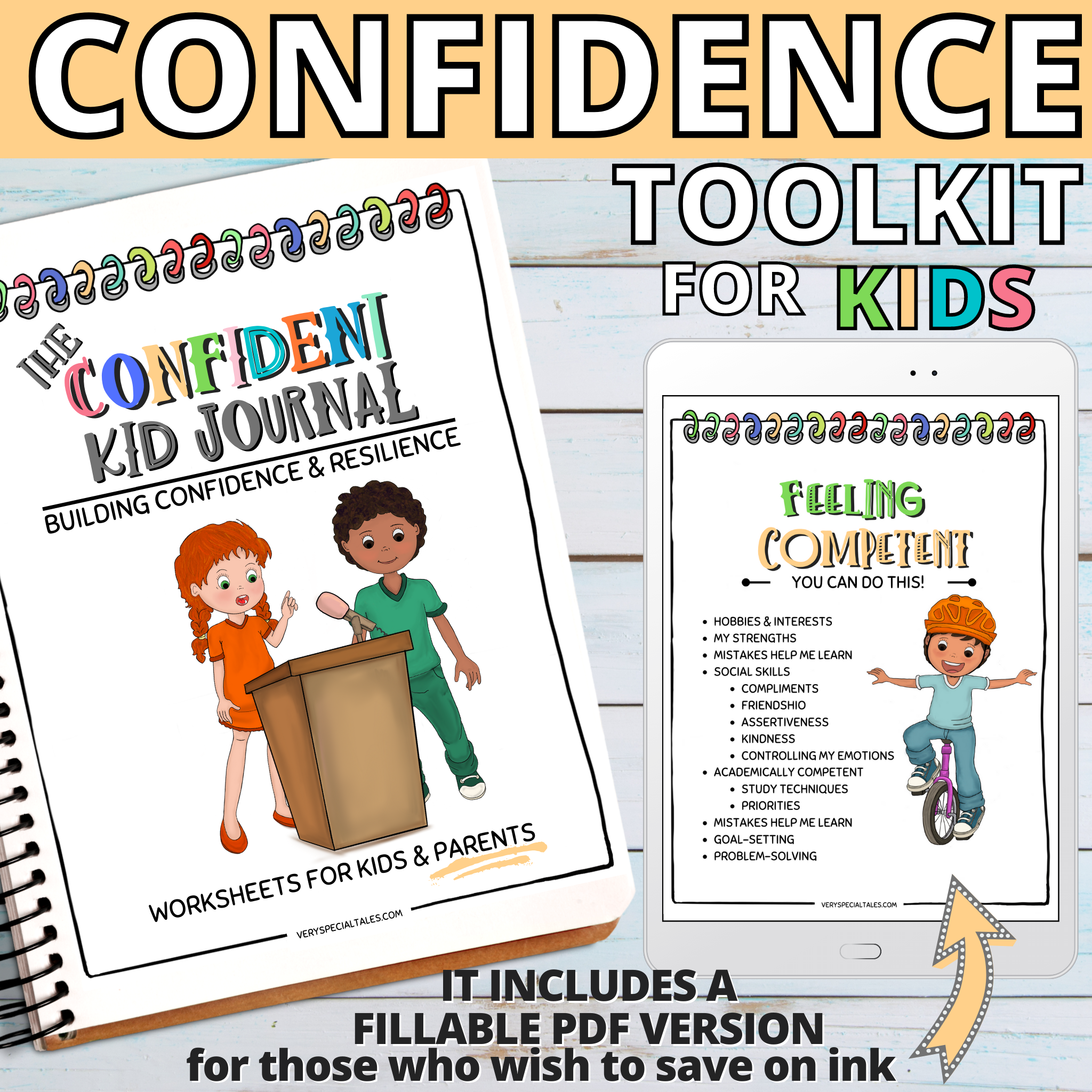 Kids Confidence Journal for Teen Girls Confidence Worksheets BUJO  Printables Digital Printables Confidence Journal Kids Confidence Workbook 