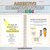 Two worksheets from the Assertive Communication resource about 10 real life situations to practice assertiveness, complete with playful illustrations and multi-choice quizzes.